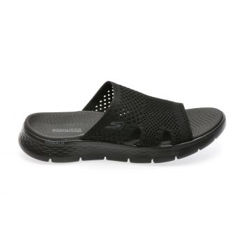 Papuci casual SKECHERS negri, 141425, din material textil