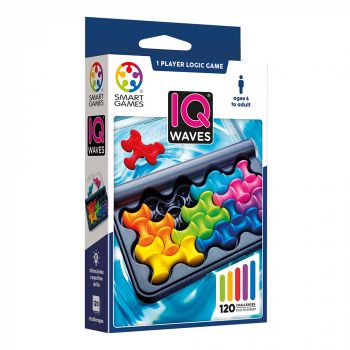 Smart Games - IQ Waves, joc de logica cu 120 de provocari, 6+ ani