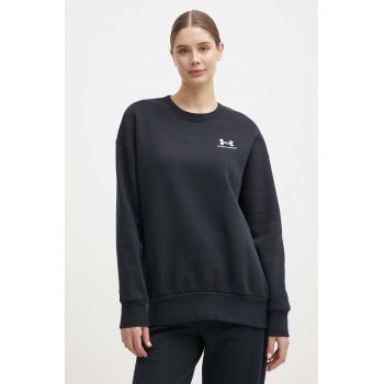 Under Armour bluza femei, culoarea negru, cu imprimeu