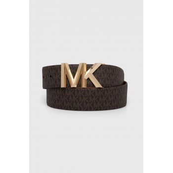 MICHAEL Michael Kors curea de piele cu doua fete femei, culoarea maro