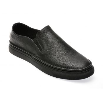 Pantofi casual OTTER negri, 2238, din piele naturala