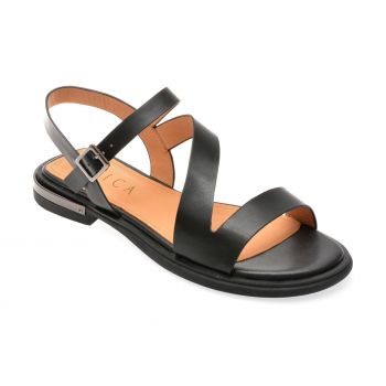 Sandale casual EPICA negre, 1294, din piele naturala