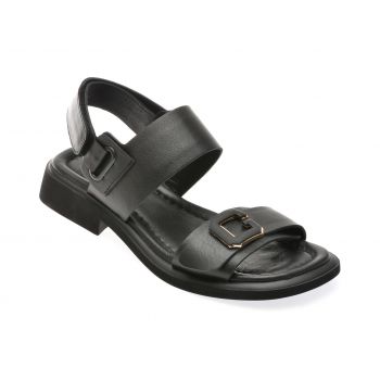 Sandale casual GRYXX negre, 321017, din piele naturala