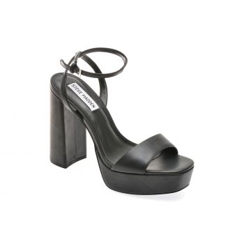 Sandale casual Steve Madden negre, LESA, din piele ecologica