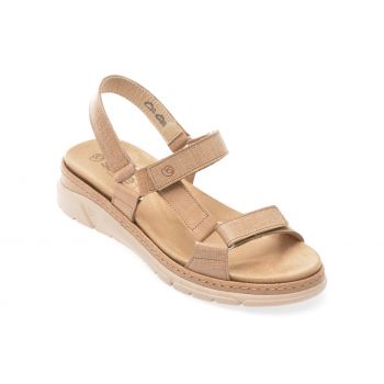 Sandale casual SUAVE bej, 12509, din piele naturala