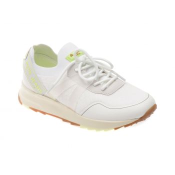 Pantofi sport PEPE JEANS albi, LS60001, din material textil