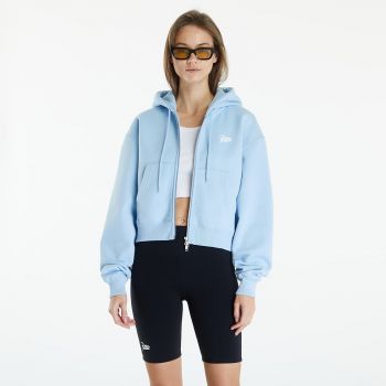 Patta Femme Basic Crop Zip Up Hooded Sweater Blue Bell