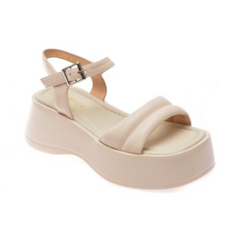 Sandale casual GRYXX bej, 30597, din piele naturala