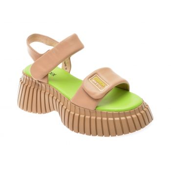 Sandale casual GRYXX nude, 6253, din piele naturala de firma originala