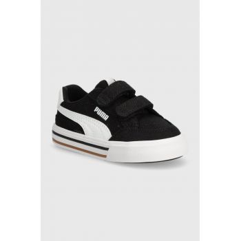 Puma tenisi copii Court Classic Vulc FS V Inf culoarea negru