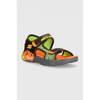 Skechers sandale copii CREATURE-SPLASH culoarea negru ieftine