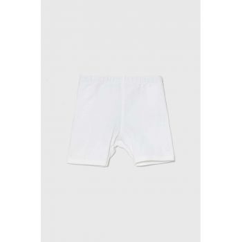United Colors of Benetton pantaloni scurti copii culoarea alb, neted