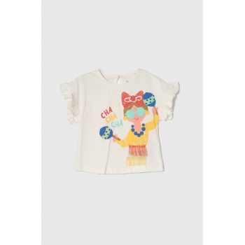 zippy tricou din bumbac pentru bebelusi culoarea alb