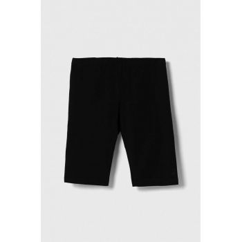 United Colors of Benetton pantaloni scurti copii culoarea negru, neted