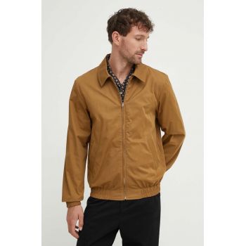 A.P.C. geaca blouson gilbert barbati, culoarea maro, de tranzitie, COGXS-H02922