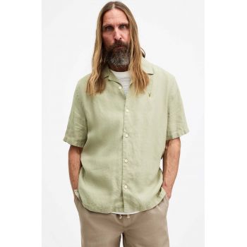 AllSaints camasa AUDLEY SS SHIRT barbati, culoarea verde, relaxed, M016SA