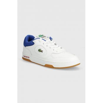 Lacoste sneakers din piele Lineset Contrasted Collar Leather culoarea alb, 47SMA0060