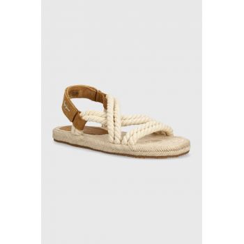 Pepe Jeans sandale PMS90116 barbati, culoarea bej, SUNSET CORD