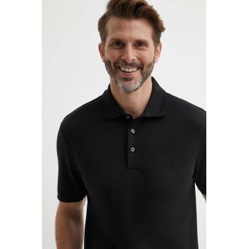 BOSS tricou polo bărbați, culoarea negru, uni, 50508830 ieftin