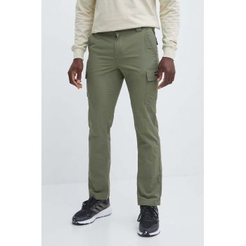 Napapijri pantaloni M-Faber barbati, culoarea verde, mulata, NP0A4HRPGAE1