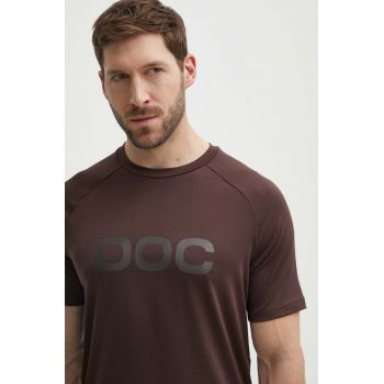 POC tricou de ciclism Reform Enduro culoarea maro, cu imprimeu