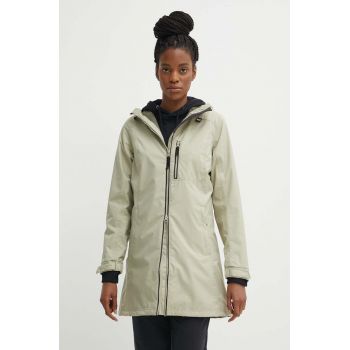 Helly Hansen geaca femei, culoarea verde, de tranzitie, 55964