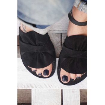 Sandale de dama din piele naturala FUNKY B, negru