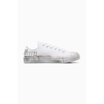 Converse tenisi Chuck 70 femei, culoarea alb, A07208C