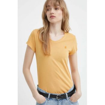 G-Star Raw tricou din bumbac femei, culoarea portocaliu ieftin