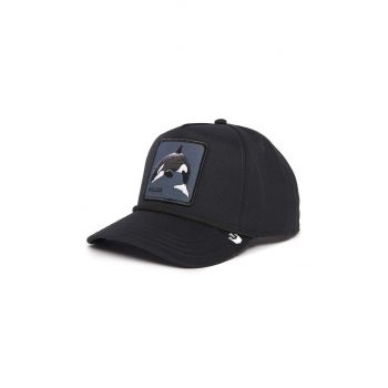 Goorin Bros șapcă de baseball din bumbac Killer Whale culoarea negru, cu imprimeu, 101-1107