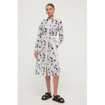 Max Mara Leisure rochie din bumbac culoarea gri, mini, evazați 2416220000000