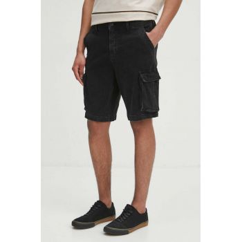 Medicine pantaloni scurti jeans barbati, culoarea negru