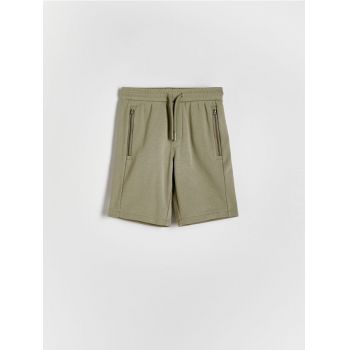 Reserved - BOYS` SHORTS - verde-maroniu