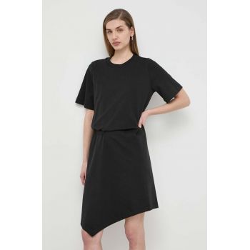 Weekend Max Mara rochie din bumbac culoarea negru, mini, evazați 2415620000000