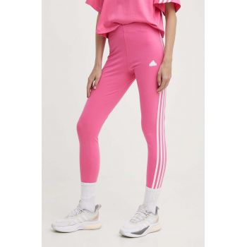 adidas colanti femei, culoarea roz, cu imprimeu, IS3623