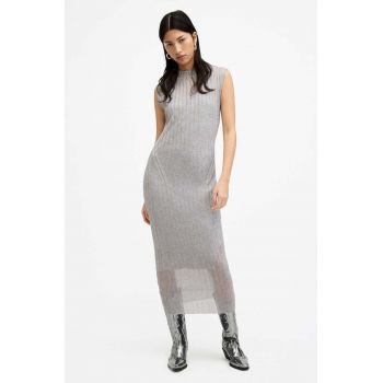 AllSaints rochie PATRICE DRESS culoarea gri, midi, mulata, W216DA