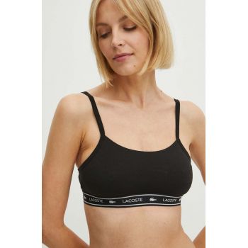 Lacoste sutien culoarea negru, neted