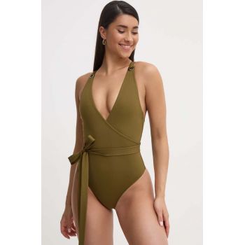 MAIO Paris costum de baie dintr-o bucată culoarea verde, cupa moale, Rimini