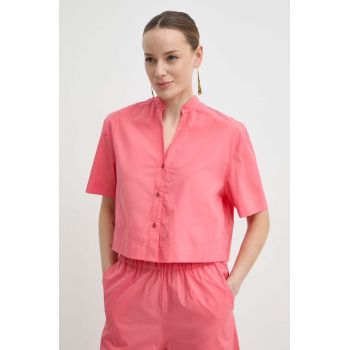 MAX&Co. cămașă din bumbac femei, culoarea portocaliu, relaxed, 2416111074200 2416110000000 ieftina
