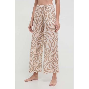 Max Mara Beachwear culoarea bej, lat, high waist, 2416131019600 2416130000000