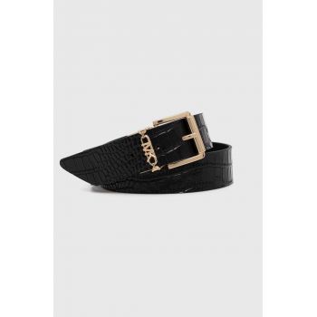 MICHAEL Michael Kors curea de piele cu doua fete femei, culoarea negru ieftina