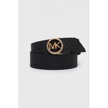 MICHAEL Michael Kors curea de piele cu doua fete femei, culoarea negru