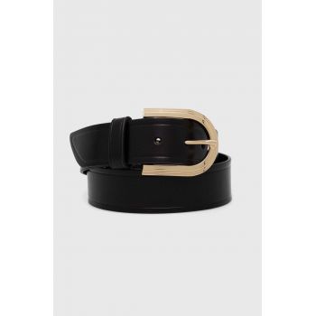 MICHAEL Michael Kors curea de piele femei, culoarea negru ieftina