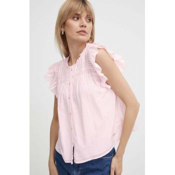 Pepe Jeans camasa DAKOTA femei, culoarea roz, regular, PL304822