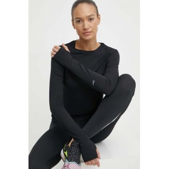 Reebok mânecă lungă de antrenament Active Collective Chill+ Dreamblend culoarea negru, 100075386