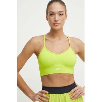 Reebok sutien sport Identity Training culoarea verde, neted, 100076262