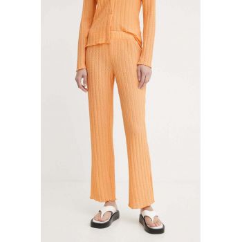 Résumé pantaloni AllegraRS Pant femei, culoarea portocaliu, drept, high waist, 20461120 ieftina