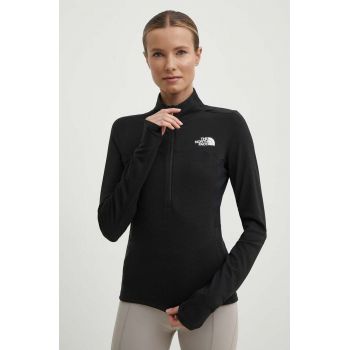 The North Face longsleeve sport Sunriser culoarea negru, NF0A84LHJK31