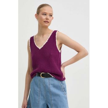 Weekend Max Mara vestă culoarea violet, 2415361013600 2415360000000