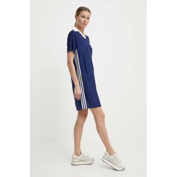 adidas Originals rochie culoarea albastru marin, mini, drept, IR7467 ieftina